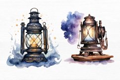 Magic Lantern Watercolor Sublimation Clipart Product Image 6