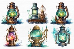 Magic Lantern Watercolor Sublimation Clipart Product Image 5
