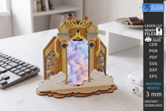 Magic Mirror Phone Stand Laser Cut | Desk Phone Holder | CNC Product Image 1