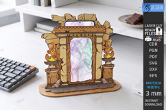Magic Mirror Phone Stand Laser Cut | Desk Phone Holder | CNC Product Image 1