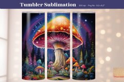 Magic Mushroom Tumbler Wrap Tumbler Sublimation Mushroom