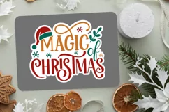 Magic Of Christmas Stickers SVG , Christmas SVG Design Product Image 2