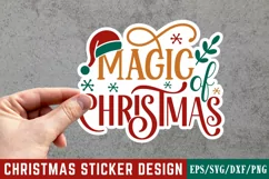 Magic Of Christmas Stickers SVG , Christmas SVG Design Product Image 1