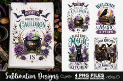 Magic Witchy Kitchen Towels PNG Sublimation Designs 4 Files Product Image 2