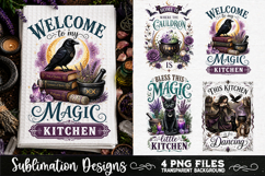 Magic Witchy Kitchen Towels PNG Sublimation Designs 4 Files Product Image 3