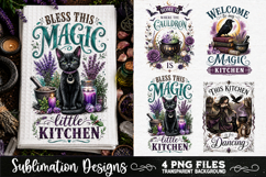 Magic Witchy Kitchen Towels PNG Sublimation Designs 4 Files Product Image 4
