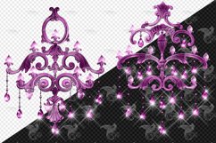 Magic Purple Chandelier Clipart Product Image 3