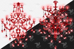 Magic Red Chandelier Clipart Product Image 4