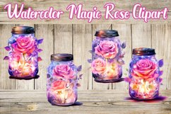 Watercolor Magic Rose Sublimation Clipart Product Image 1