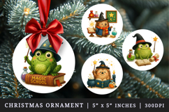 Magic School round ornaments sublimation design Product Image 1