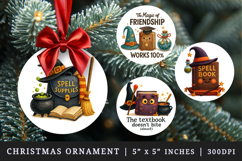 Magic School round ornaments sublimation design Product Image 1