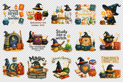 Magic School clipart printable sublimation bundle png Product Image 2