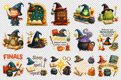Magic School clipart printable sublimation bundle png Product Image 3