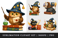 Magic School clipart printable sublimation design png Product Image 1