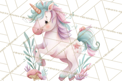 Unicorns Clipart, Fantasy Nursery Art PNG Product Image 2