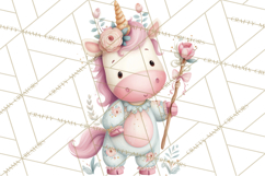 Unicorns Clipart, Fantasy Nursery Art PNG Product Image 4