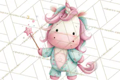 Unicorns Clipart, Fantasy Nursery Art PNG Product Image 5
