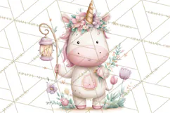 Unicorns Clipart, Fantasy Nursery Art PNG Product Image 3
