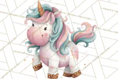 Unicorns Clipart, Fantasy Nursery Art PNG Product Image 2