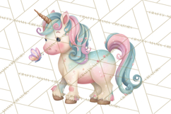 Unicorns Clipart, Fantasy Nursery Art PNG Product Image 4