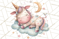 Unicorns Clipart, Fantasy Nursery Art PNG Product Image 2