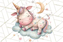 Unicorns Clipart, Fantasy Nursery Art PNG Product Image 2