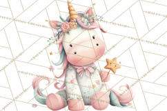 Unicorns Clipart, Fantasy Nursery Art PNG Product Image 3