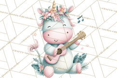 Unicorns Clipart, Fantasy Nursery Art PNG Product Image 4