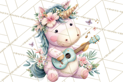 Unicorns Clipart, Fantasy Nursery Art PNG Product Image 5