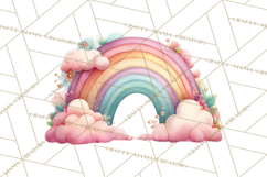 Unicorns Clipart, Fantasy Nursery Art PNG Product Image 2