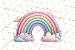 Unicorns Clipart, Fantasy Nursery Art PNG Product Image 3