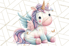 Unicorns Clipart, Fantasy Nursery Art PNG Product Image 4