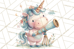 Unicorns Clipart, Fantasy Nursery Art PNG Product Image 2