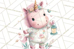 Unicorns Clipart, Fantasy Nursery Art PNG Product Image 3