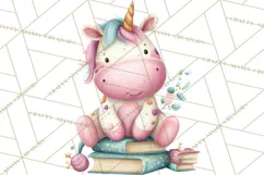 Unicorns Clipart, Fantasy Nursery Art PNG Product Image 5