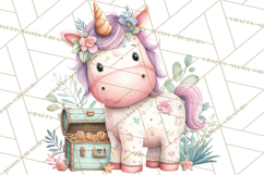 Unicorns Clipart, Fantasy Nursery Art PNG Product Image 2