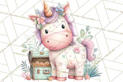Unicorns Clipart, Fantasy Nursery Art PNG Product Image 2