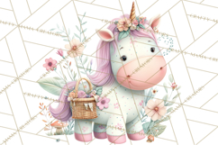 Unicorns Clipart, Fantasy Nursery Art PNG Product Image 2