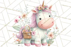 Unicorns Clipart, Fantasy Nursery Art PNG Product Image 2