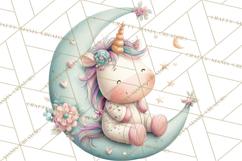 Unicorns Clipart, Fantasy Nursery Art PNG Product Image 4