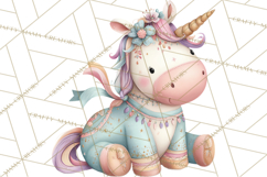 Unicorns Clipart, Fantasy Nursery Art PNG Product Image 5