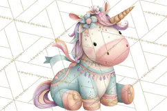 Unicorns Clipart, Fantasy Nursery Art PNG Product Image 5