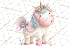 Unicorns Clipart, Fantasy Nursery Art PNG Product Image 2