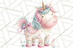 Unicorns Clipart, Fantasy Nursery Art PNG Product Image 2