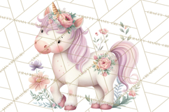 Unicorns Clipart, Fantasy Nursery Art PNG Product Image 5