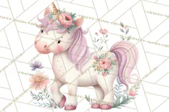 Unicorns Clipart, Fantasy Nursery Art PNG Product Image 5