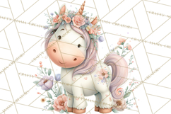 Unicorns Clipart, Fantasy Nursery Art PNG Product Image 3