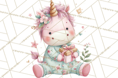 Unicorns Clipart, Fantasy Nursery Art PNG Product Image 4