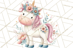 Unicorns Clipart, Fantasy Nursery Art PNG Product Image 5