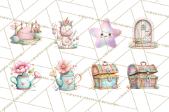 Unicorns Clipart, Fantasy Nursery Art PNG Product Image 7